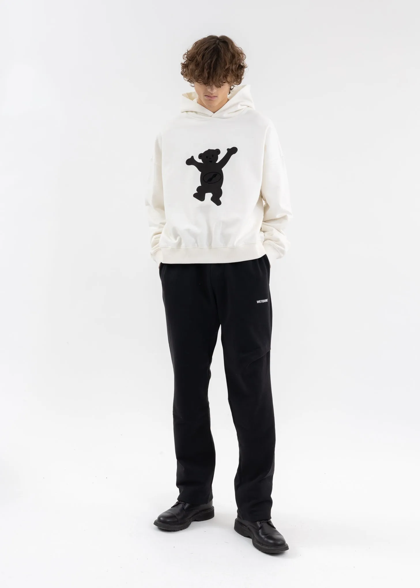 BLACK LOGO WIDE JOGGER PANTS