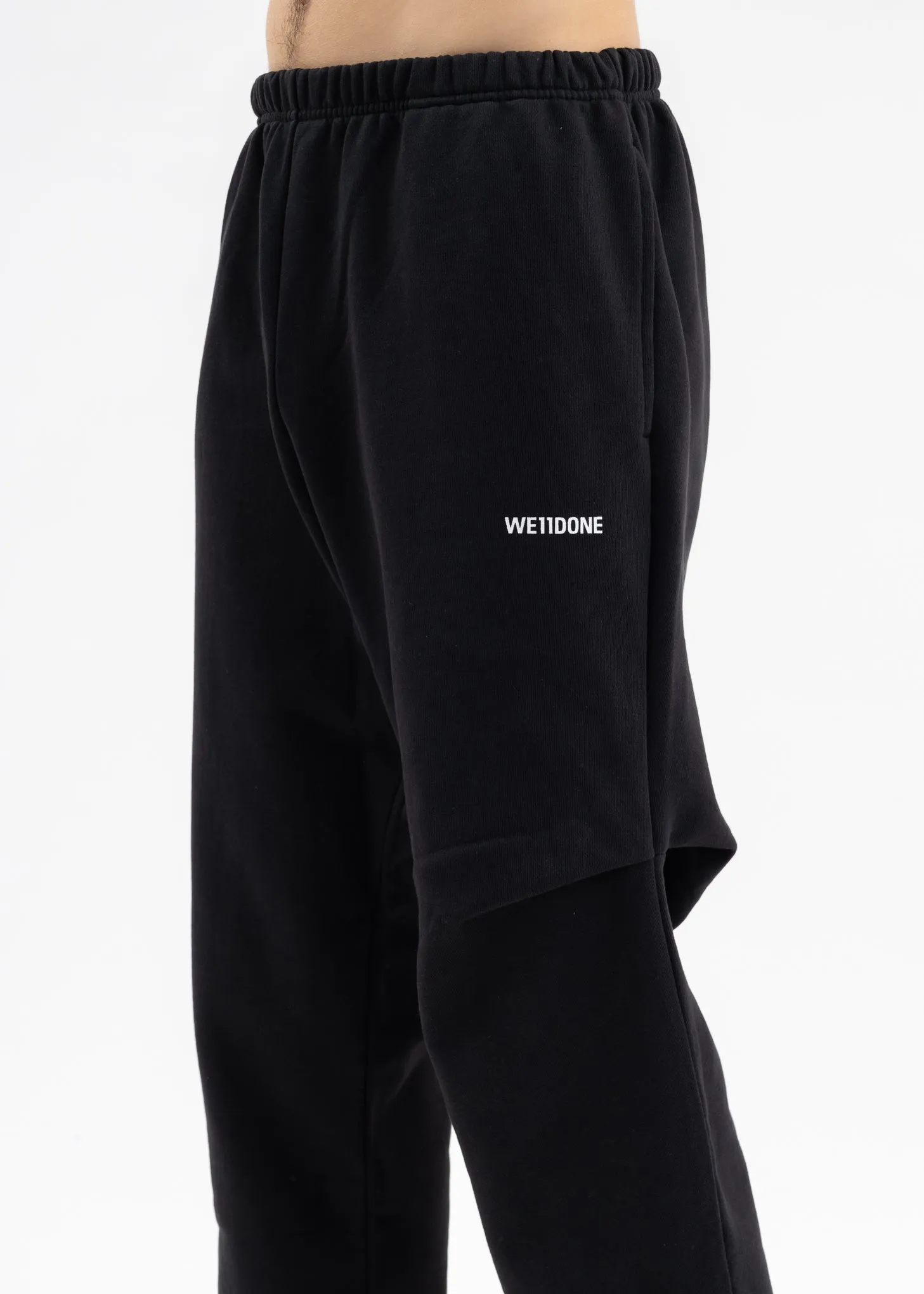 BLACK LOGO WIDE JOGGER PANTS