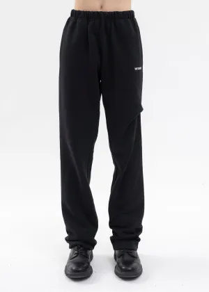 BLACK LOGO WIDE JOGGER PANTS