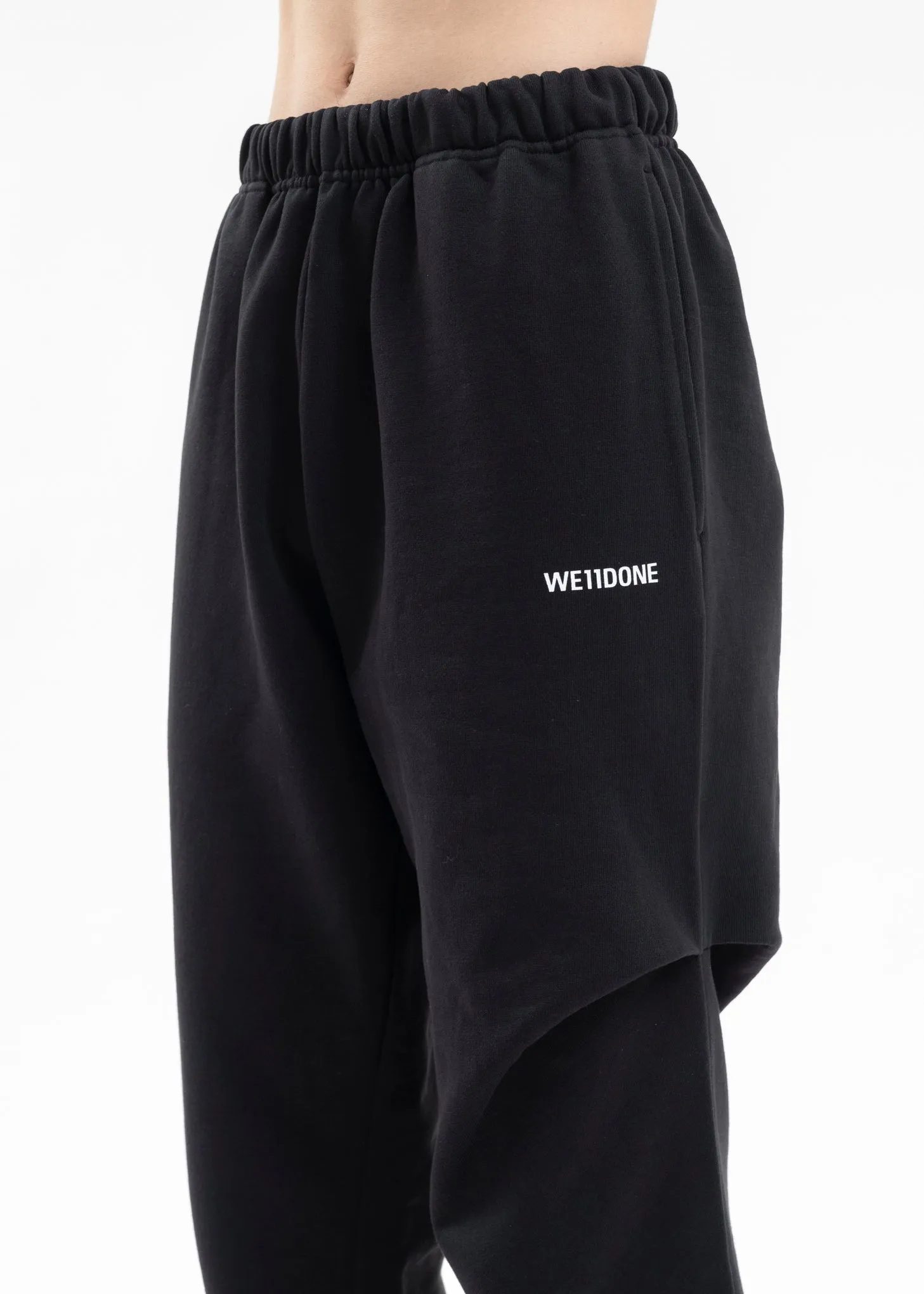 BLACK LOGO WIDE JOGGER PANTS