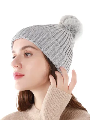Cable Knit Lined Winter Beanie Hats