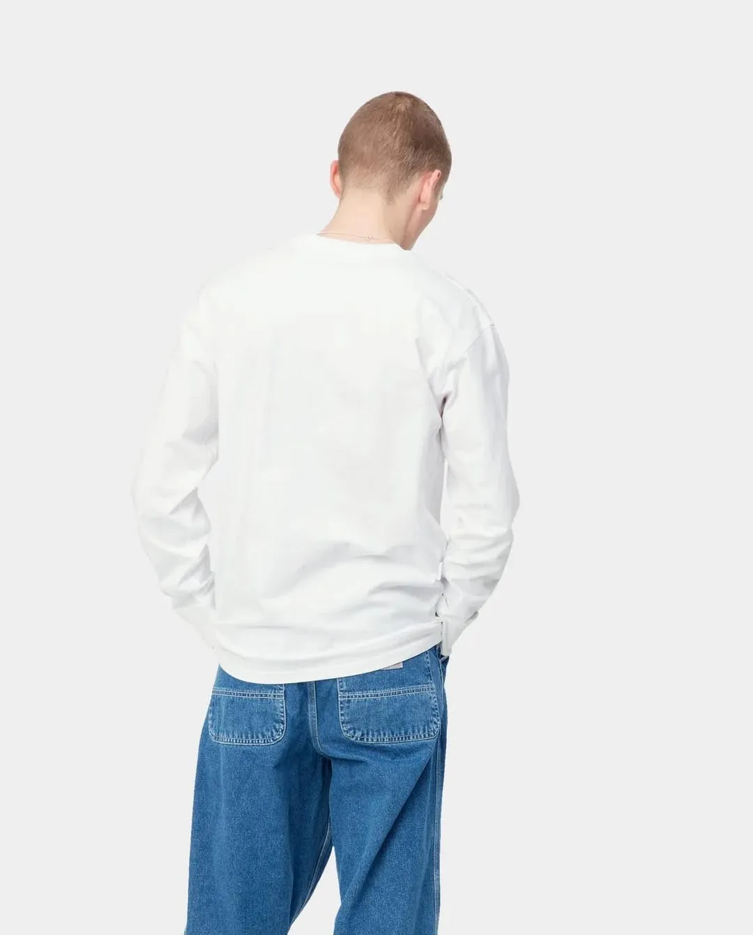 Carhartt WIP - LS American Script T-Shirt - White