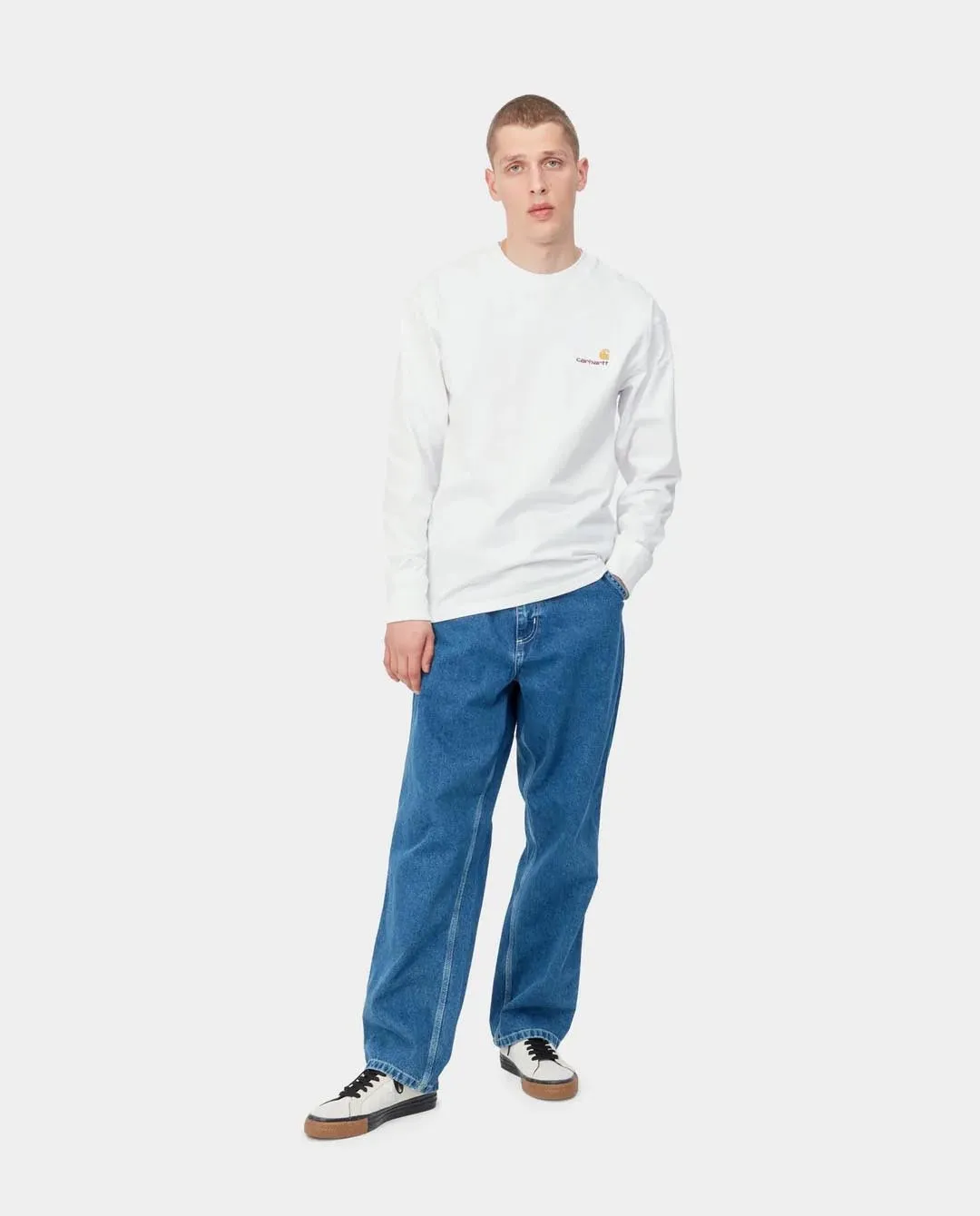 Carhartt WIP - LS American Script T-Shirt - White