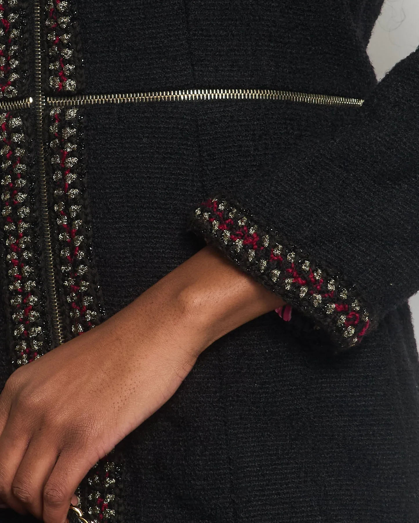 Chanel 10/a Tweed Paris Shanghai Cc Logo Coat Size Fr 44 (uk 16)