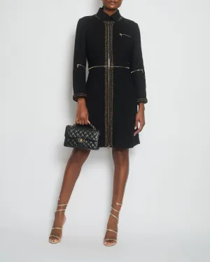Chanel 10/a Tweed Paris Shanghai Cc Logo Coat Size Fr 44 (uk 16)