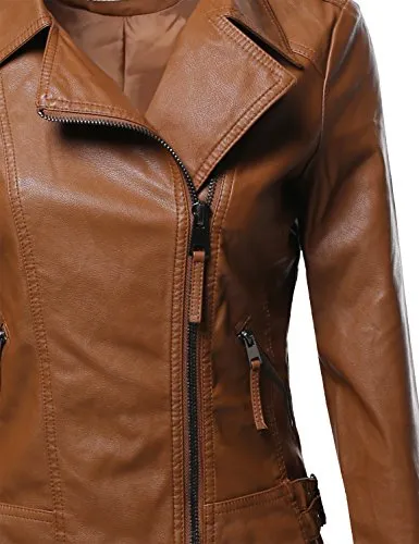 Classic Biker Jacket Various Colors Camel Size M