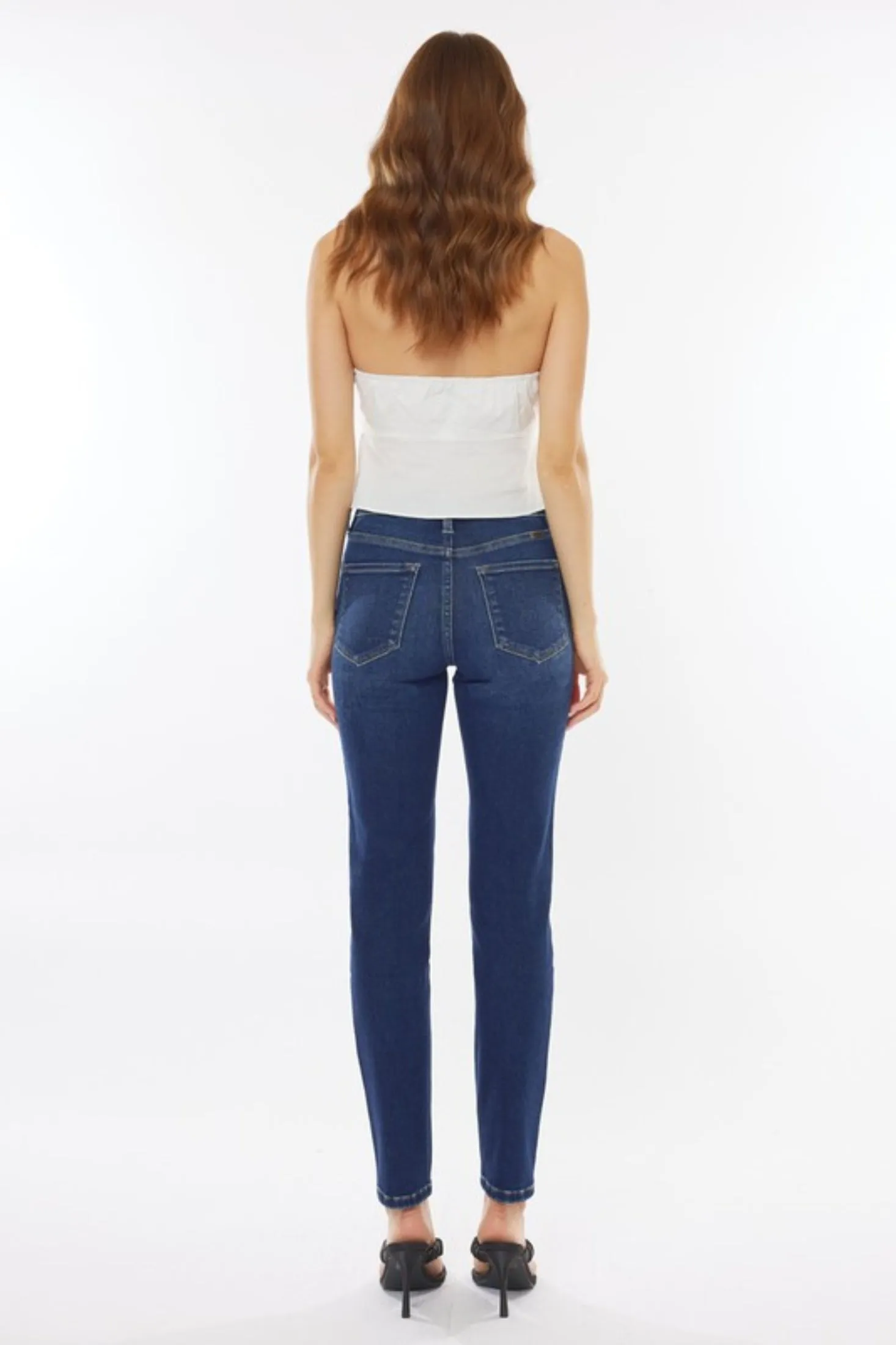 Clean Basic Cigarette Leg High Rise Jeans