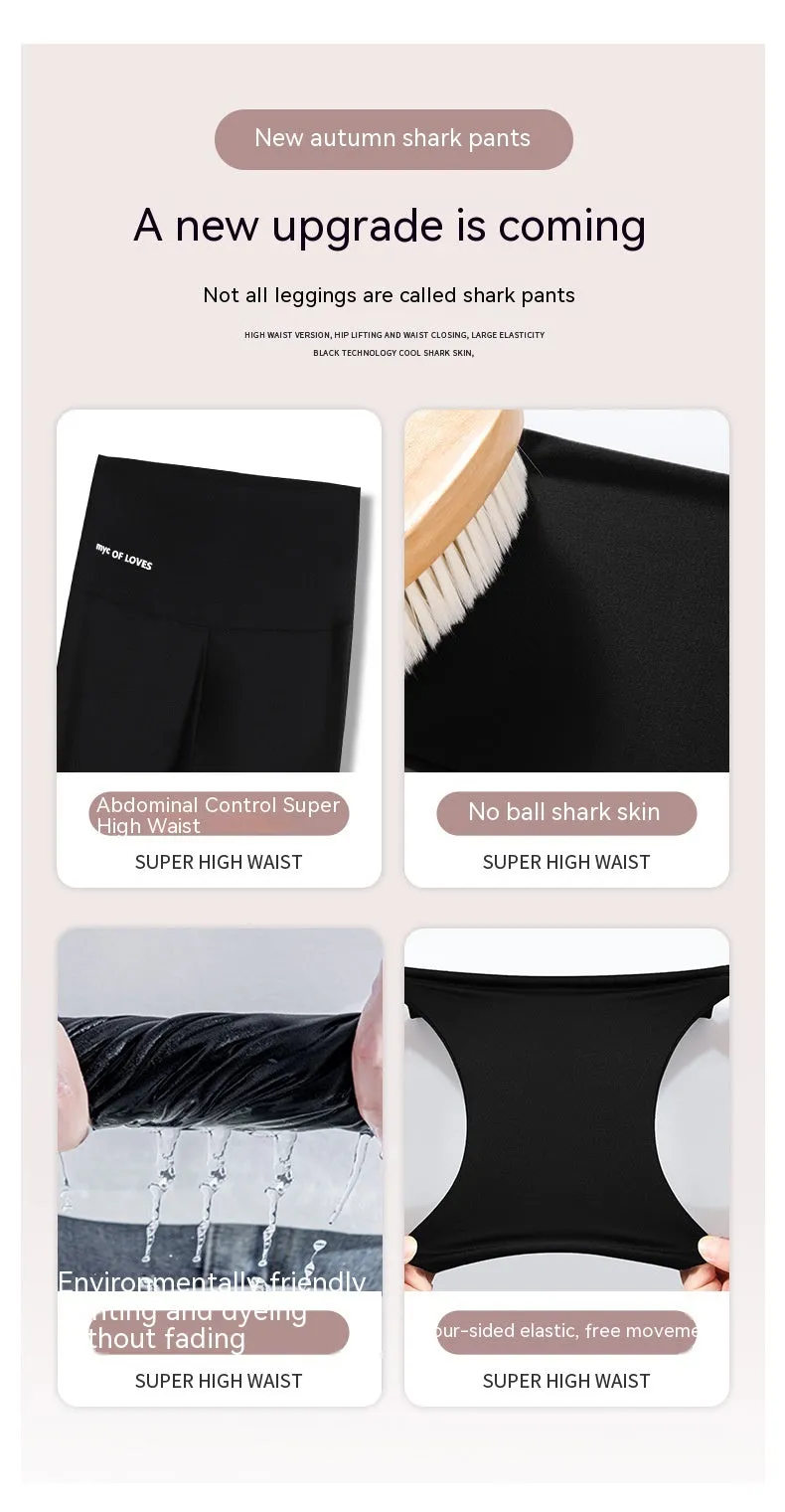 Cloud Feeling Thin Velvet Shark Pants Autumn And Winter Fleece-lined Thick Leggings
