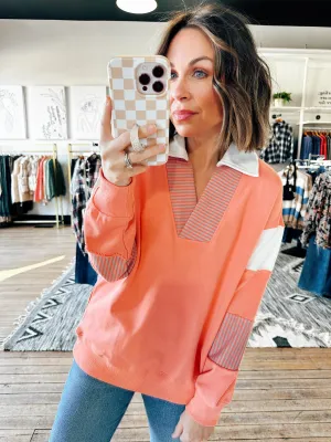 Colorwave V-Neck Terry Pullover-2 Colors -ALL SALES FINAL
