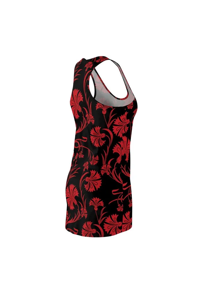 Crimson Floral Women's Racerback Dress