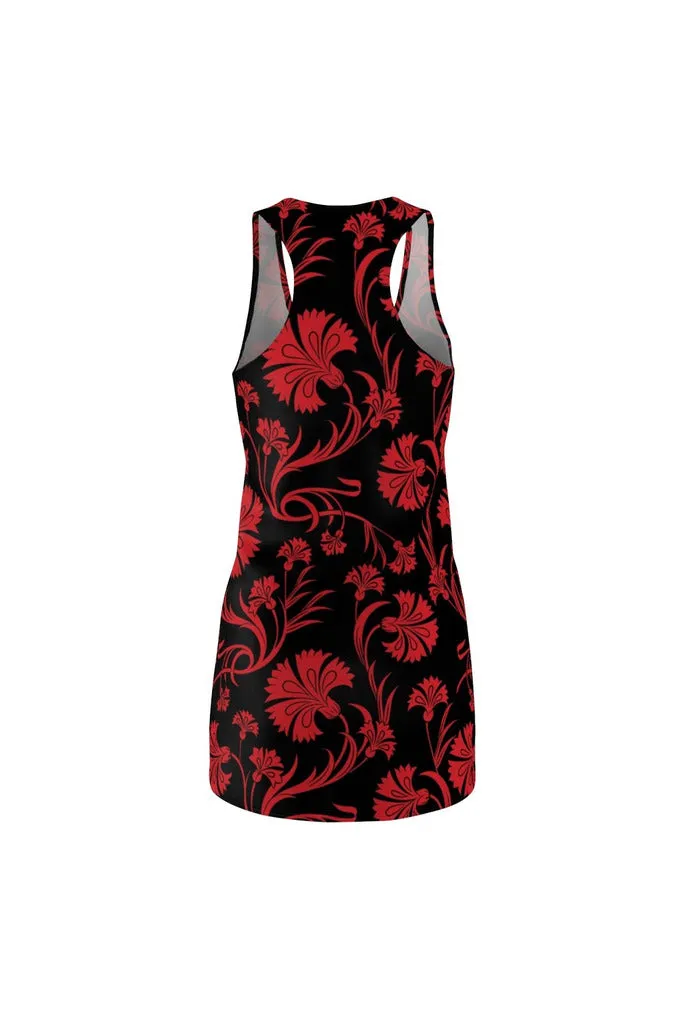 Crimson Floral Women's Racerback Dress