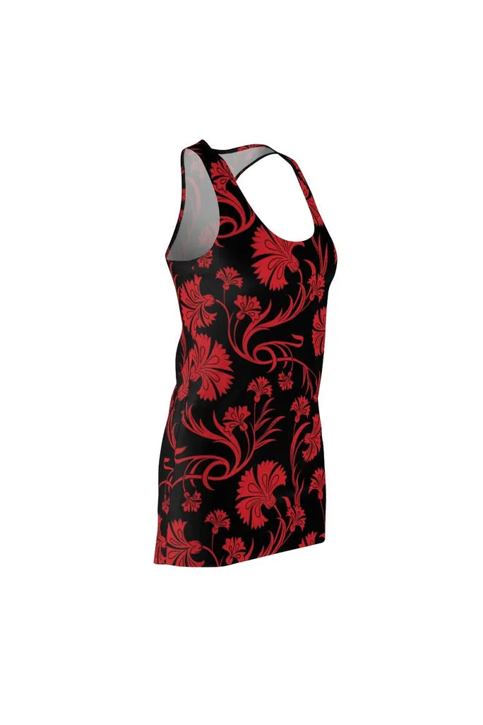 Crimson Floral Women's Racerback Dress