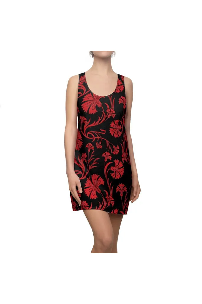 Crimson Floral Women's Racerback Dress