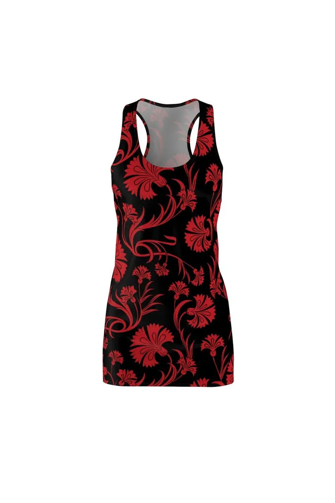 Crimson Floral Women's Racerback Dress