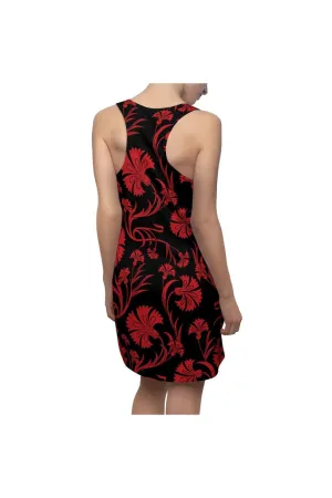 Crimson Floral Women's Racerback Dress