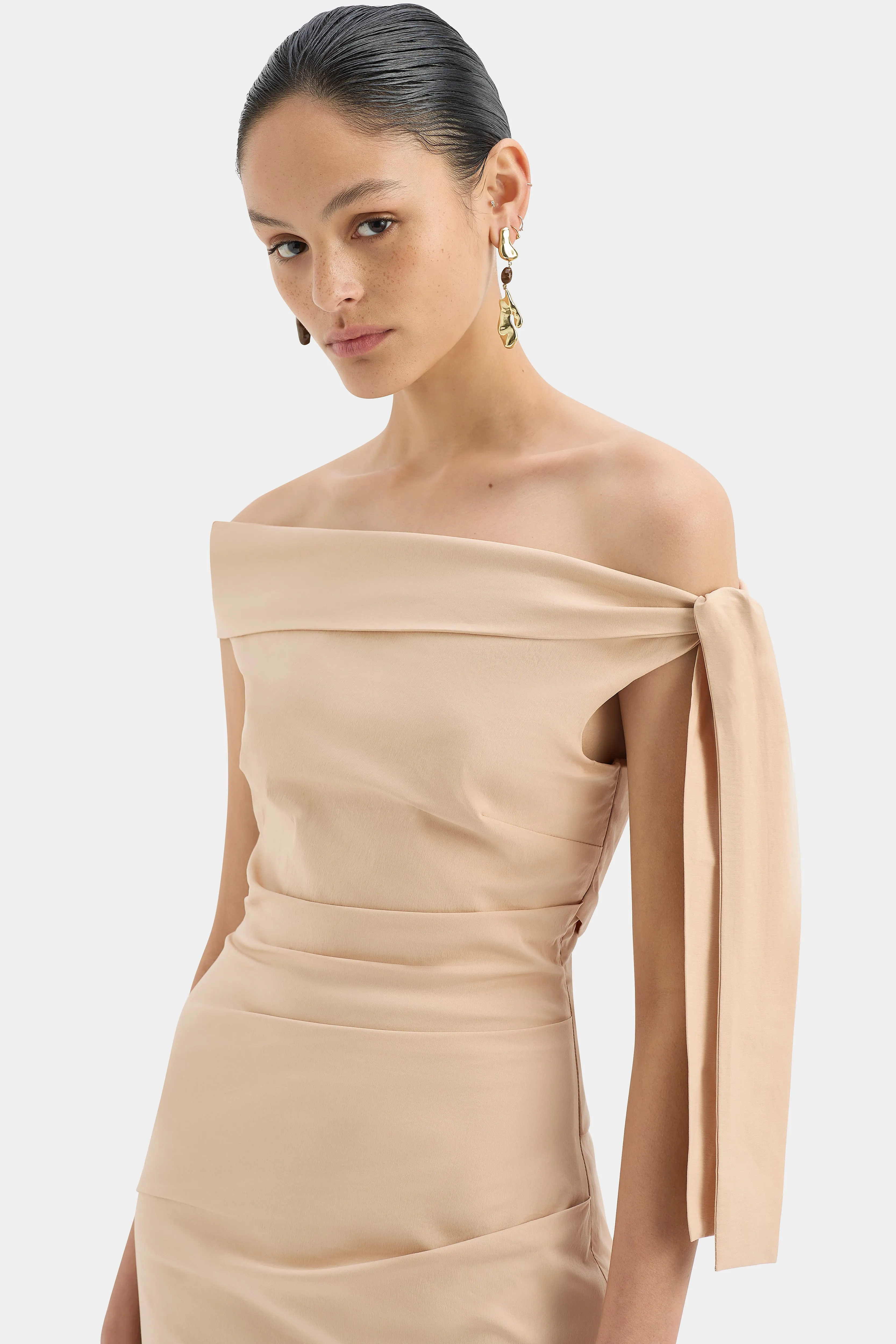 Dahlia Gown, Dark Ecru