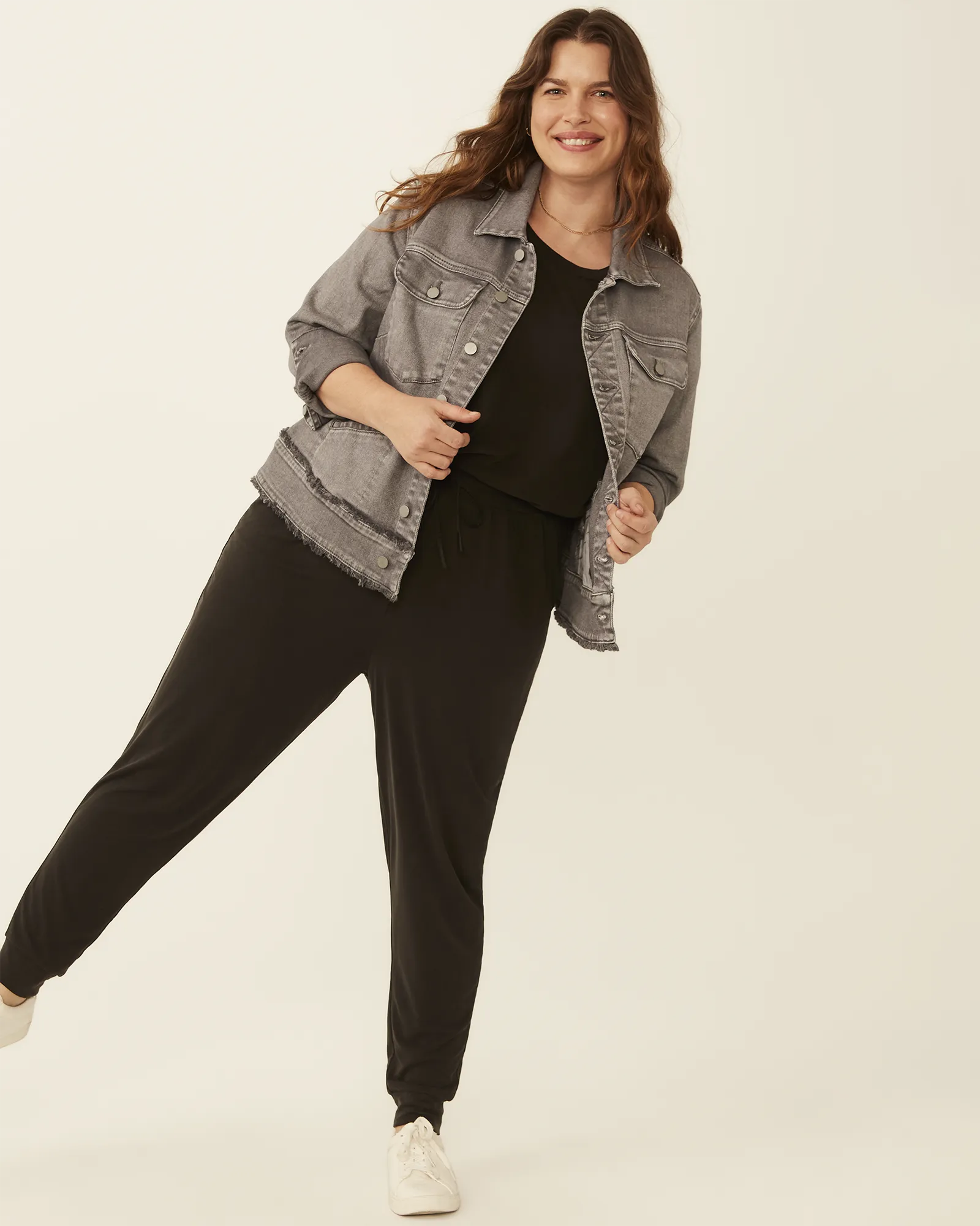 Dolores Fray Edge Jacket | Light Grey