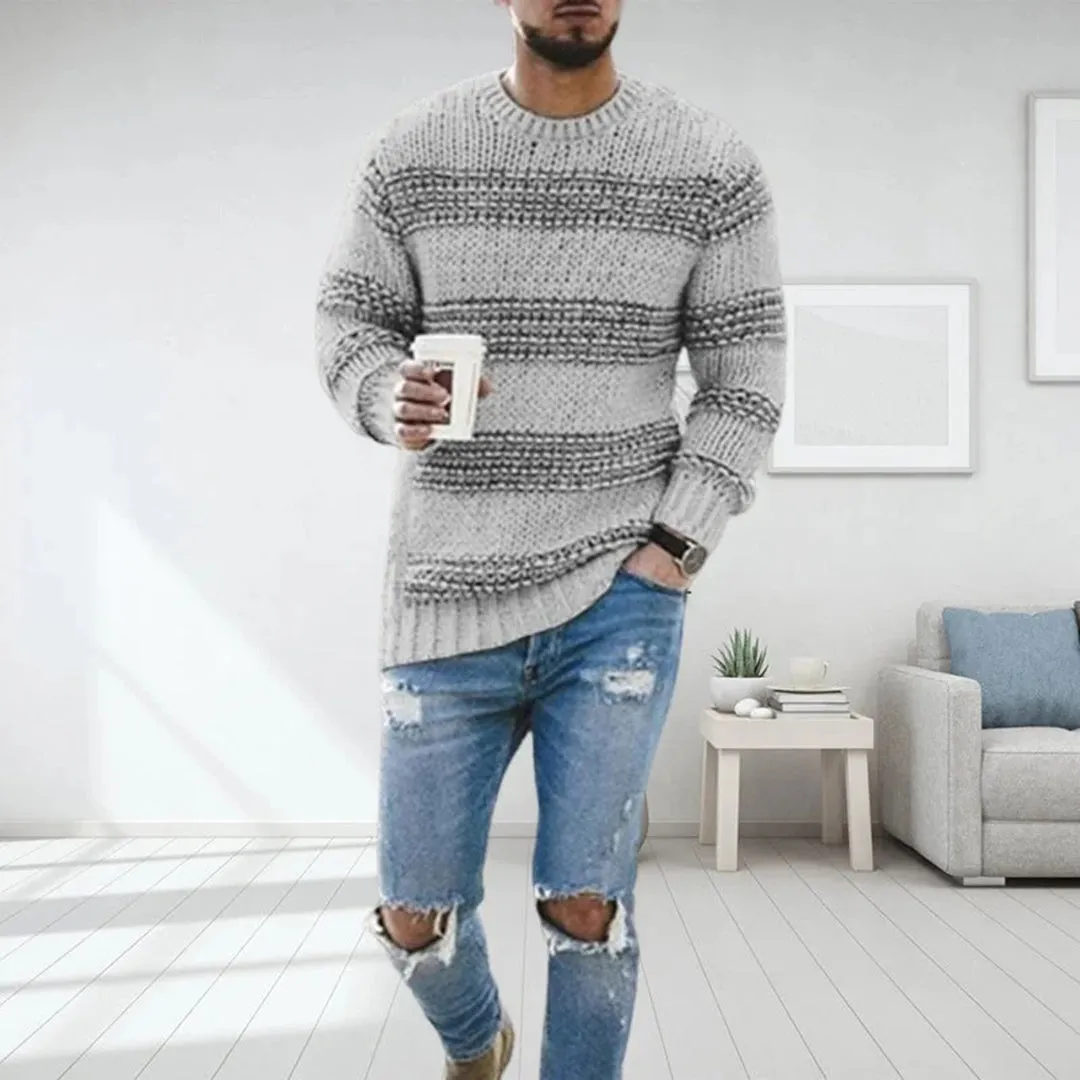 FENMONT | Coarse Knitted Norwegian Sweater for Men