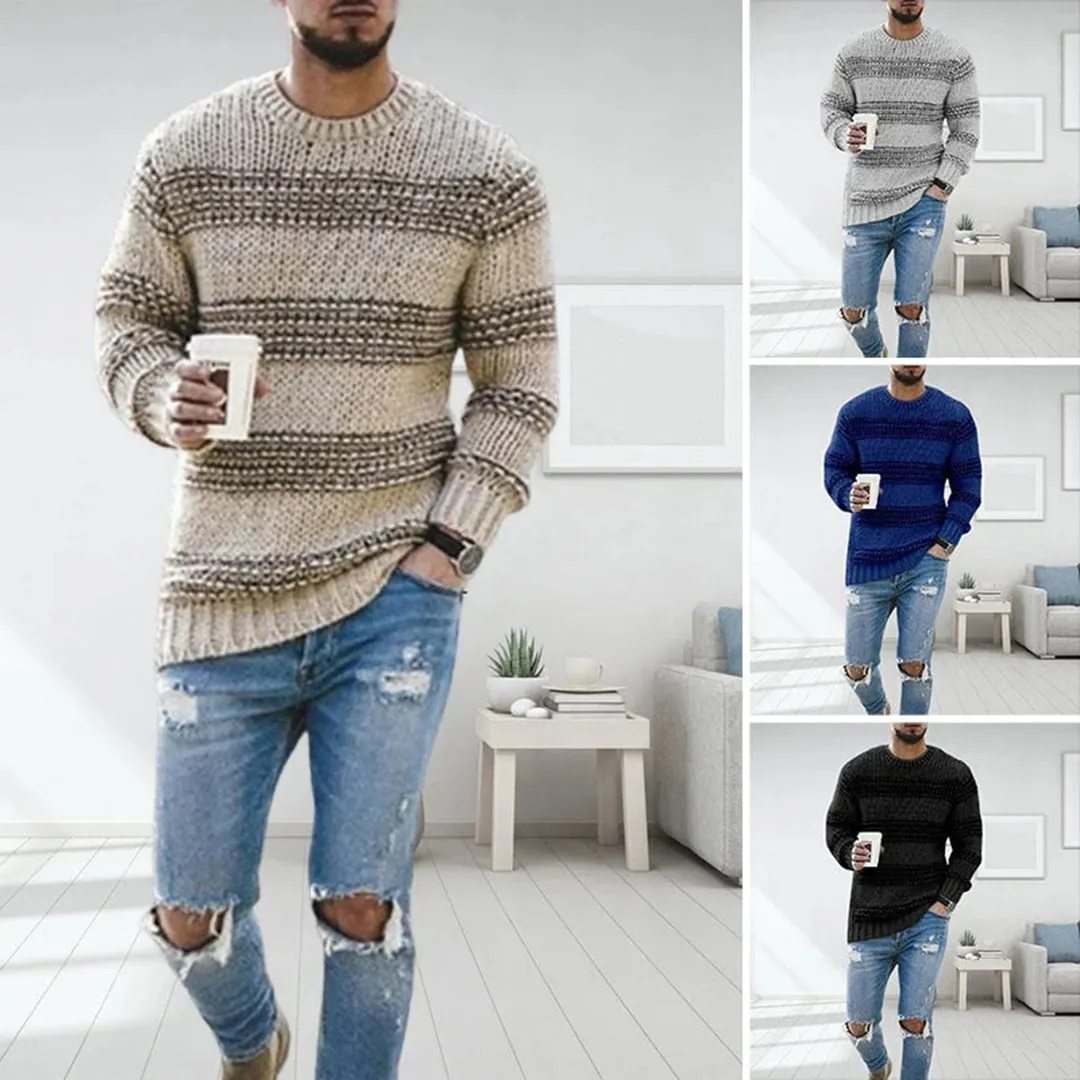 FENMONT | Coarse Knitted Norwegian Sweater for Men