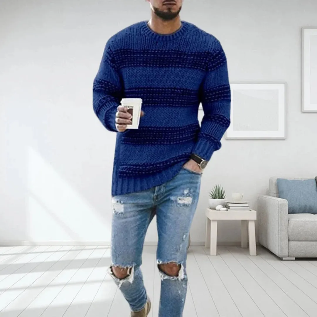 FENMONT | Coarse Knitted Norwegian Sweater for Men