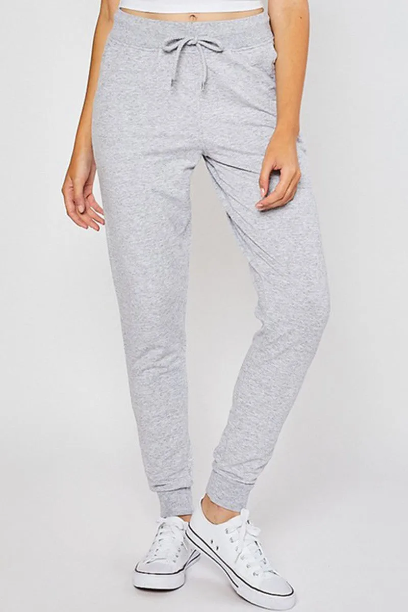 FRENCH TERRY BOYFRIEND JOGGER - LT HEATHER GREY