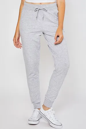 FRENCH TERRY BOYFRIEND JOGGER - LT HEATHER GREY