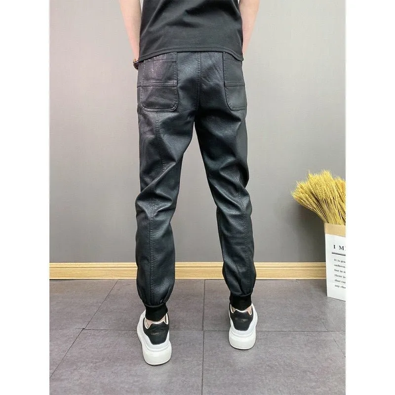 FTEW - Black Pu-Leather Pant’s for Men