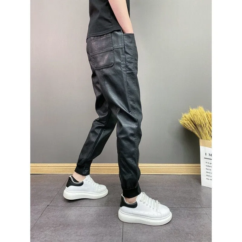 FTEW - Black Pu-Leather Pant’s for Men