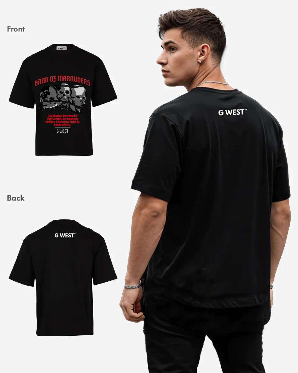 G-WEST BAND OF MARAUDERS OVERSIZED TEE GWROJMT48