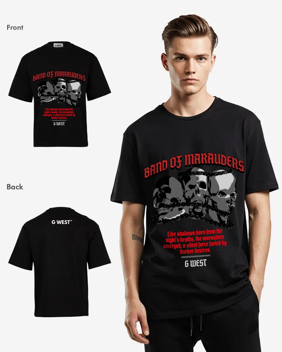 G-WEST BAND OF MARAUDERS OVERSIZED TEE GWROJMT48