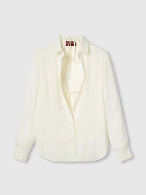 Gucci silk jacquard shirt and bra set