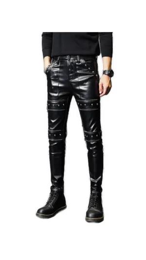 Hadolan - Black Pu-Leather Pant’s for Men