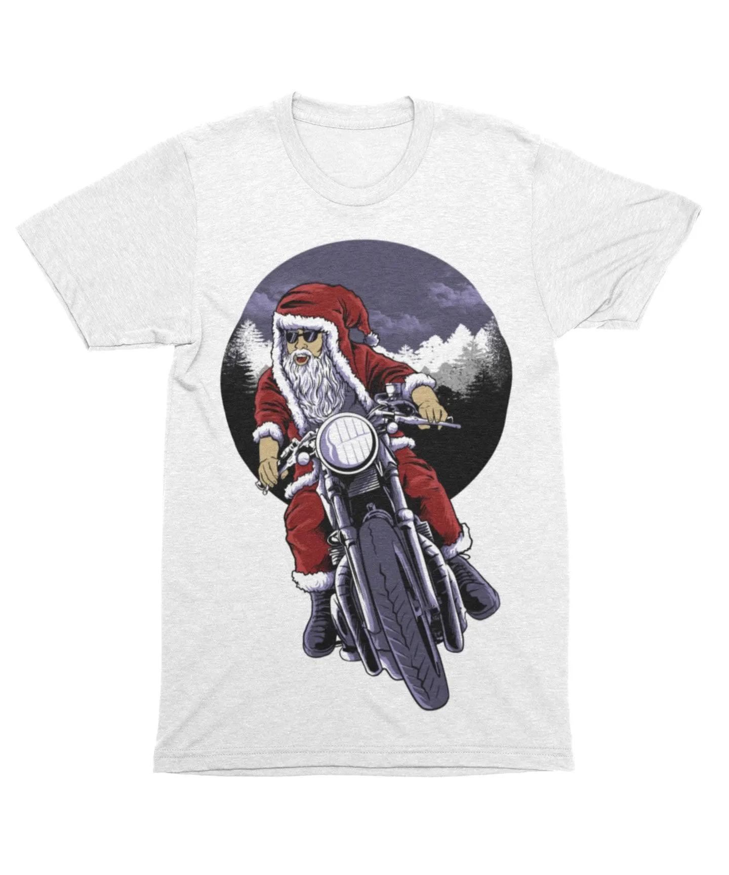 Holiday Rider Santa Unisex Christmas T-Shirt