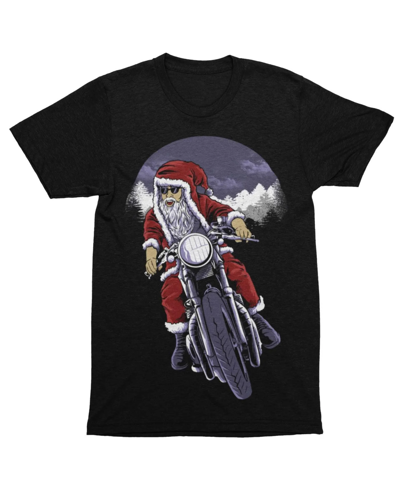 Holiday Rider Santa Unisex Christmas T-Shirt
