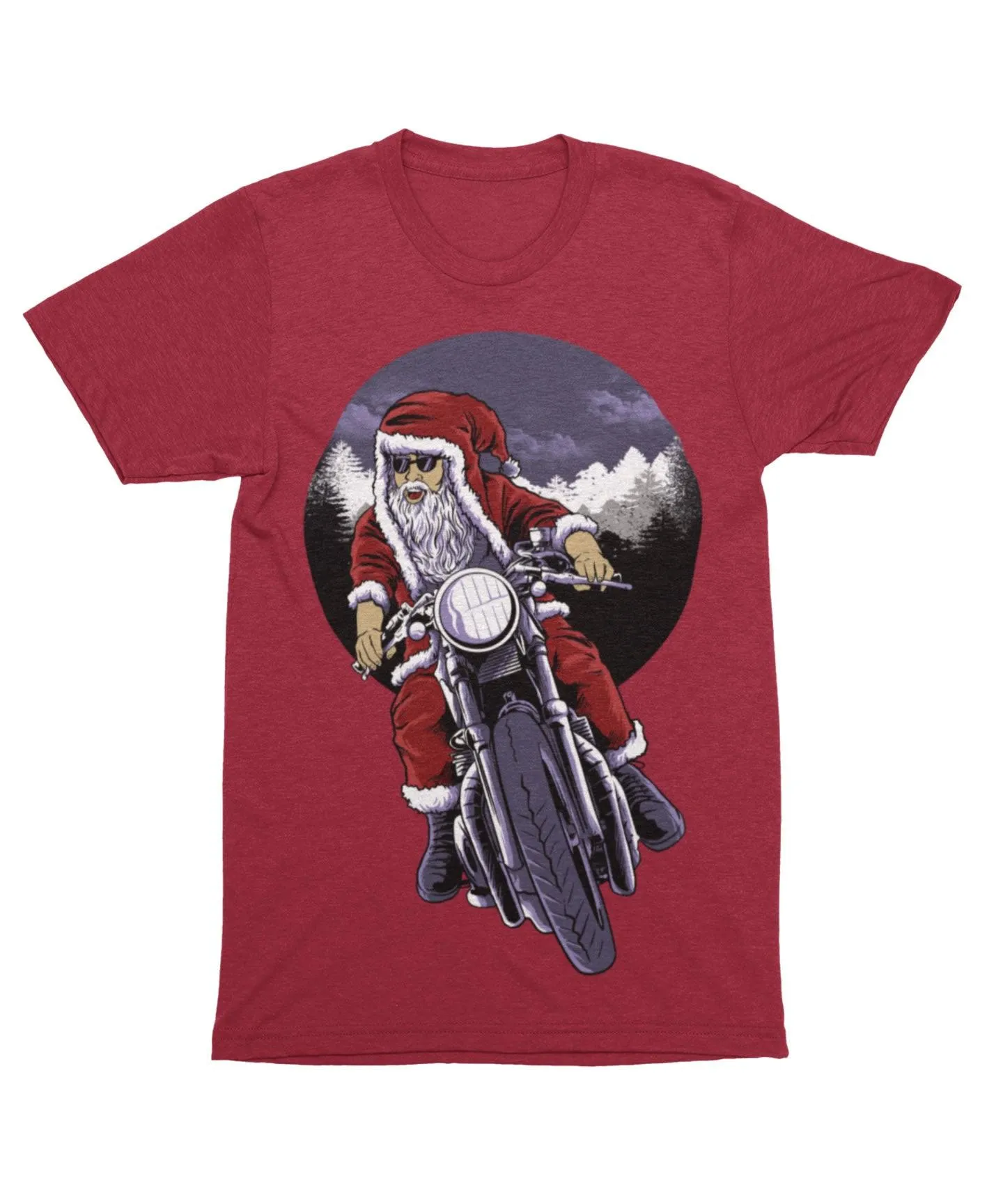Holiday Rider Santa Unisex Christmas T-Shirt