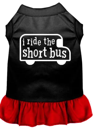 I Ride The Short Bus Screen Print Dress Black With Red Xs