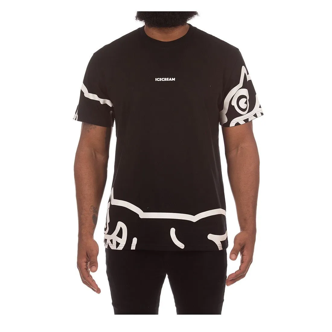 Ice Cream "Runner" SS Black Knit Tee (431-4306)
