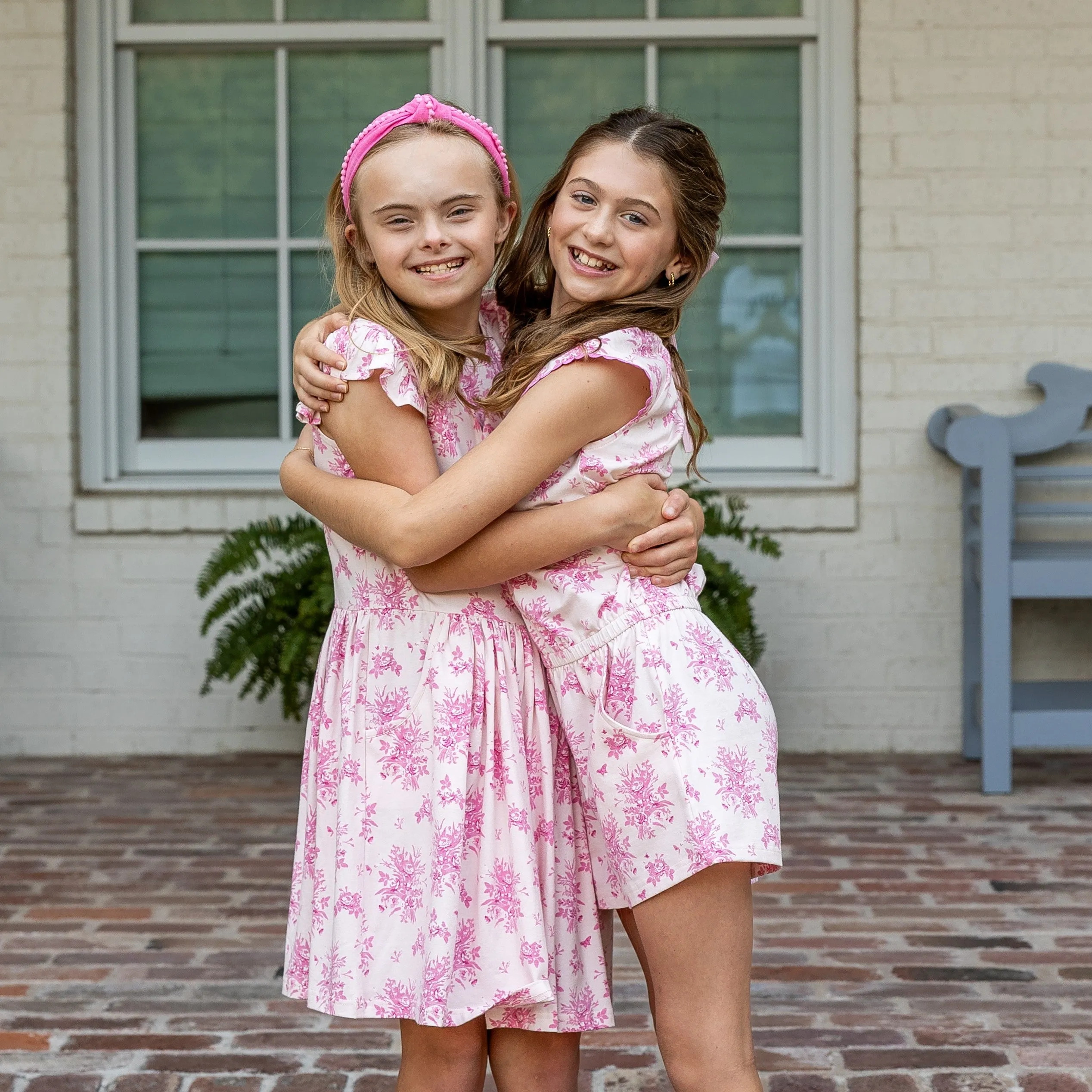 Kate Girls Dress - Pink Vintage Floral