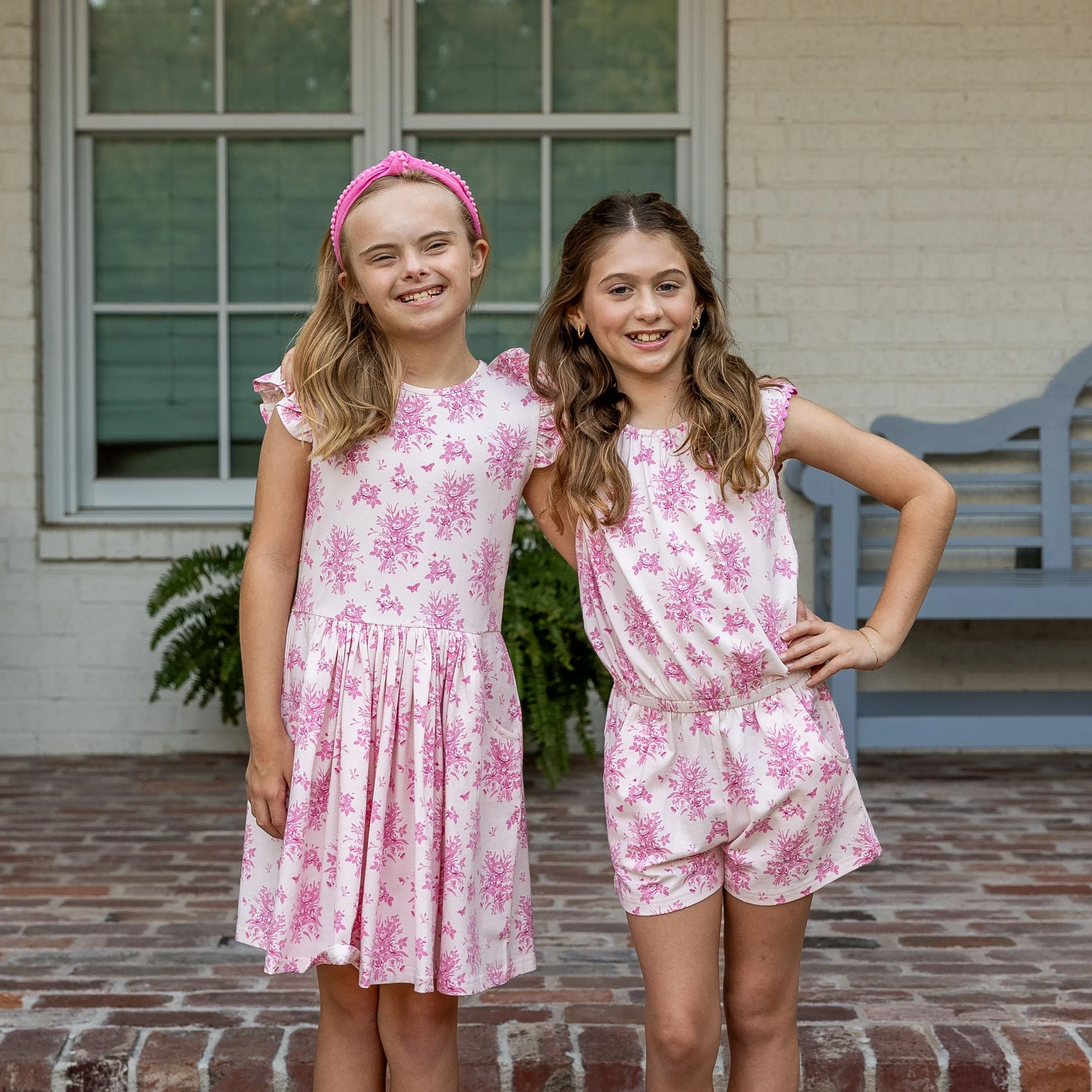 Kate Girls Dress - Pink Vintage Floral