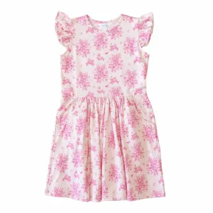Kate Girls Dress - Pink Vintage Floral