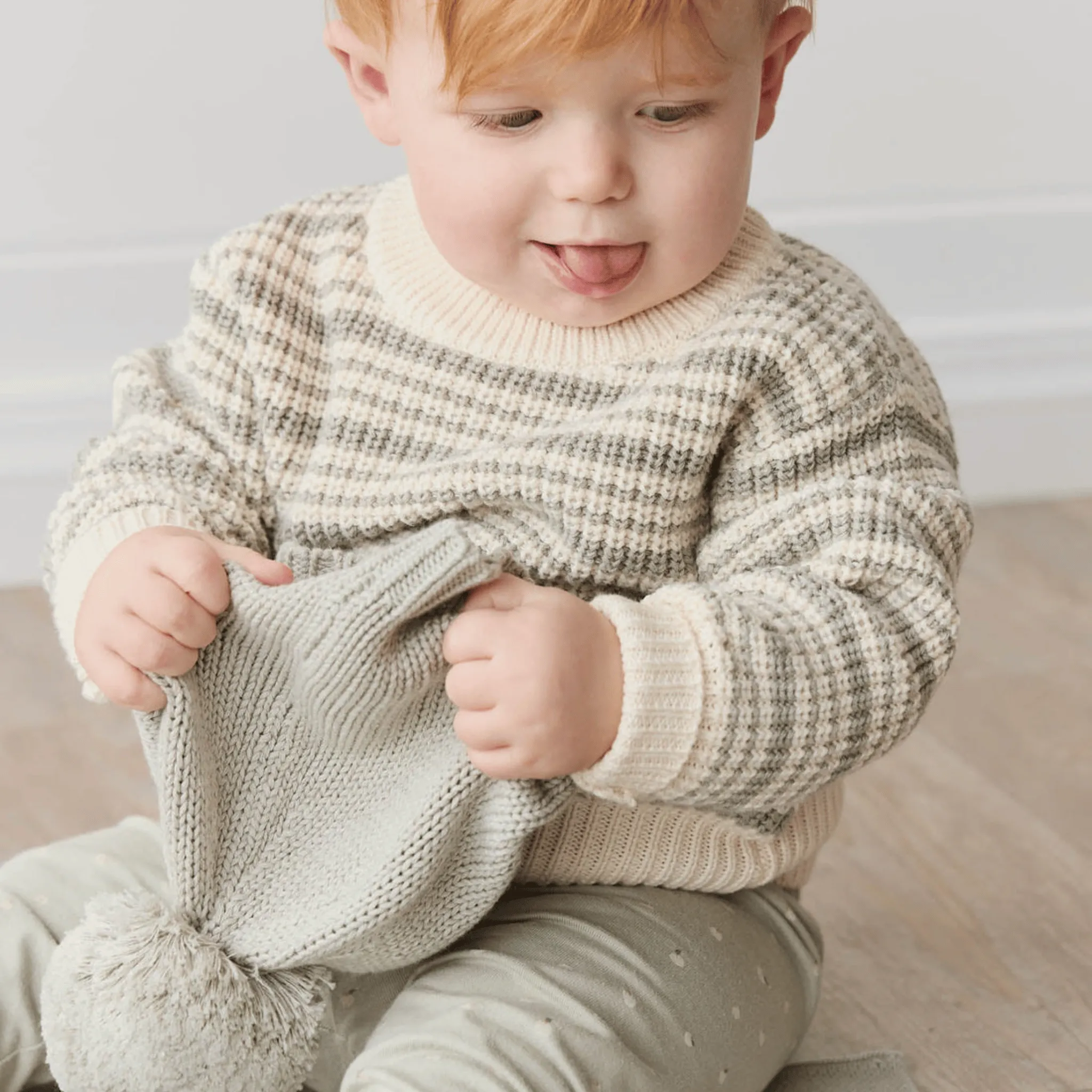 Leon Jumper - Harvest Stripe Moss/Cassava
