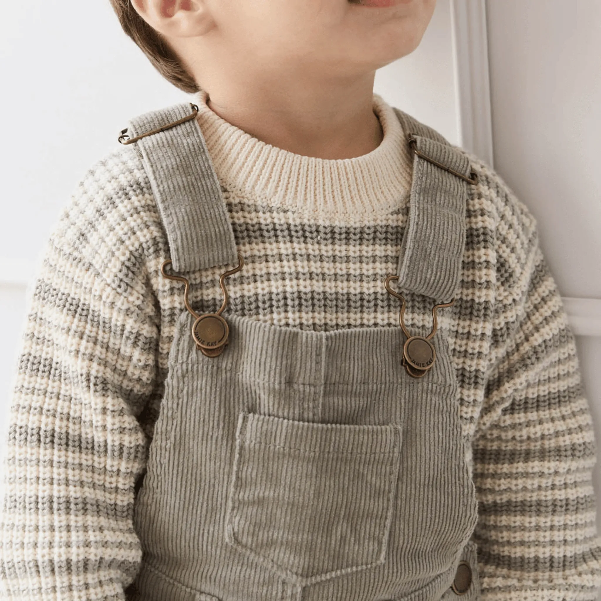 Leon Jumper - Harvest Stripe Moss/Cassava