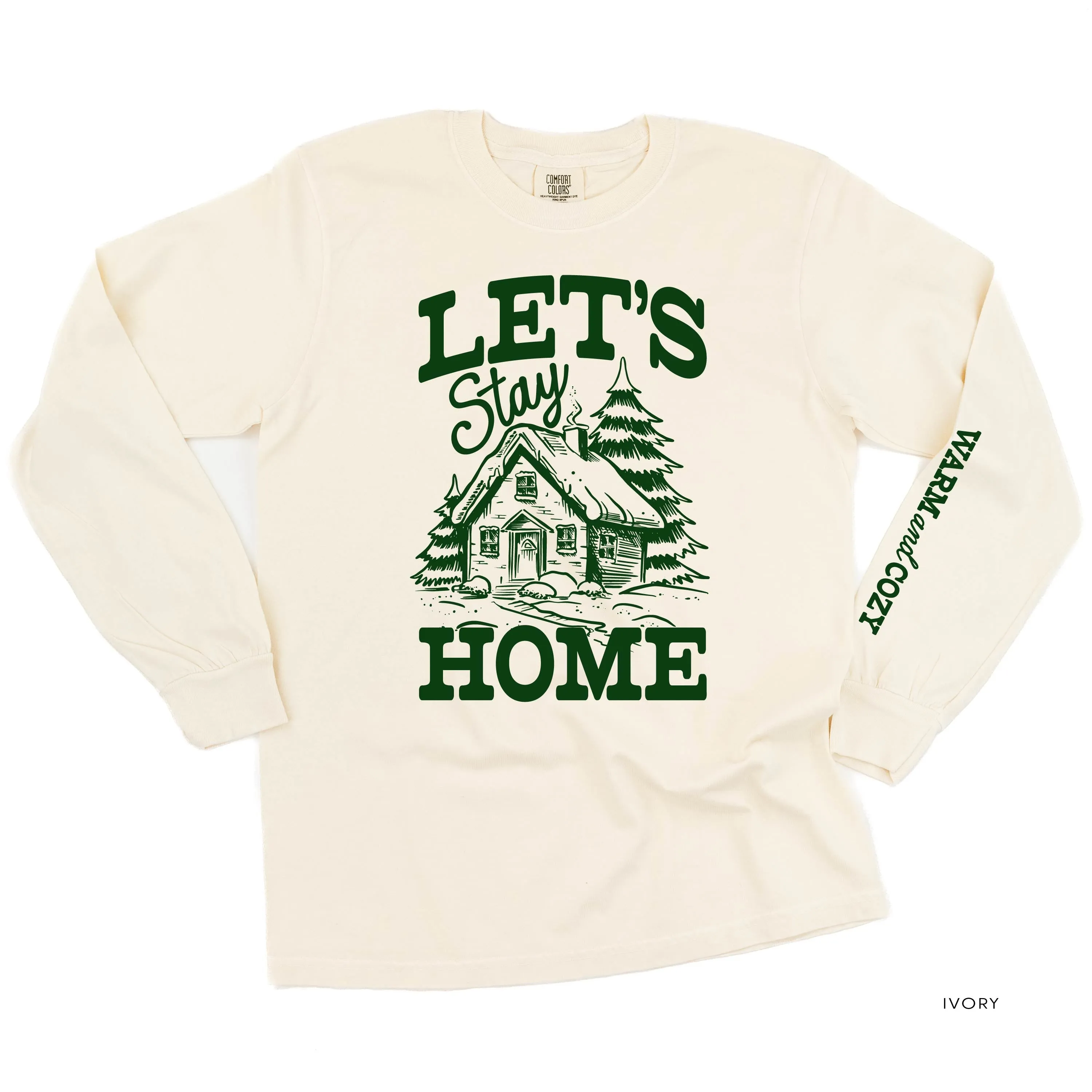 Let's Stay Home (sd) - LONG SLEEVE Comfort Colors Tee