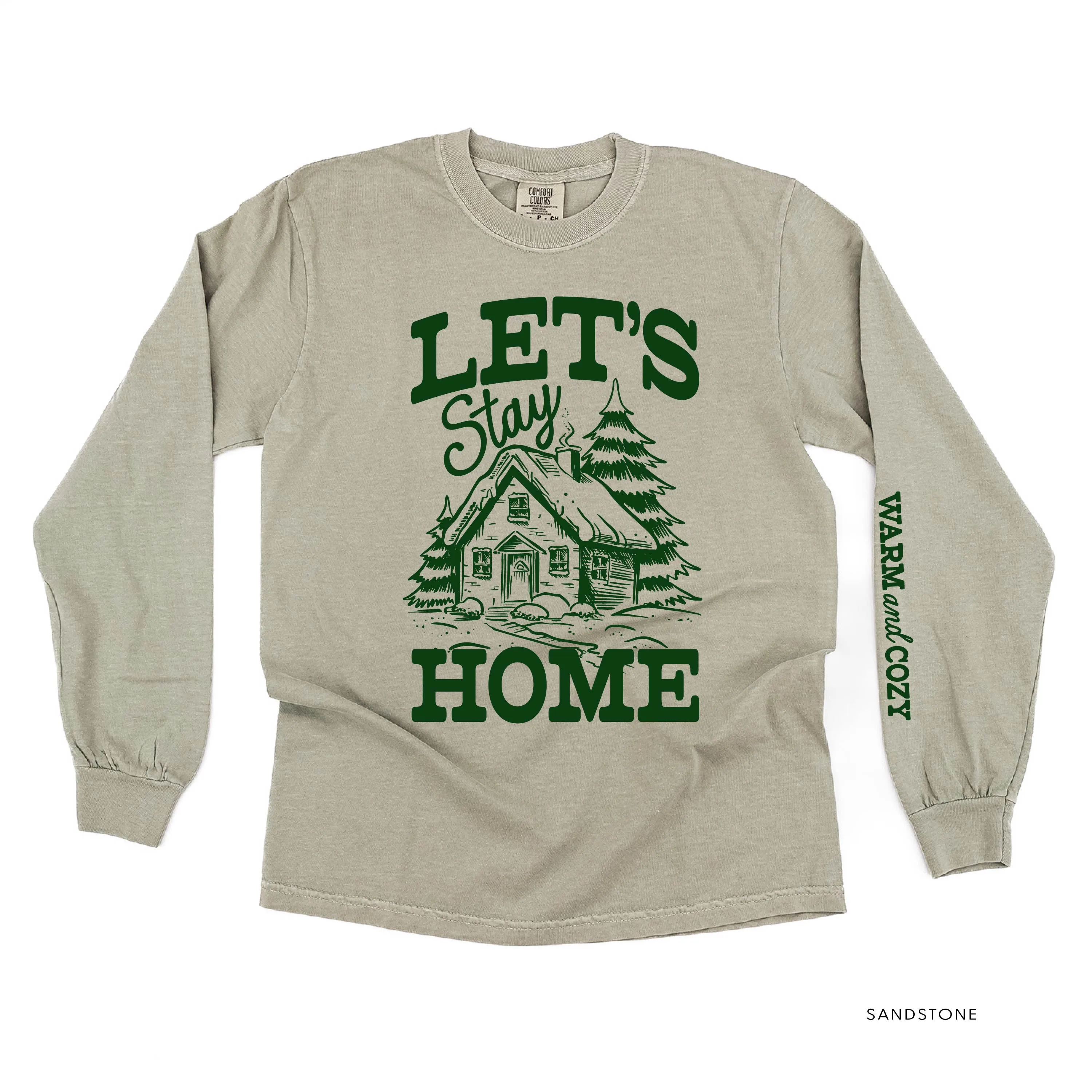Let's Stay Home (sd) - LONG SLEEVE Comfort Colors Tee