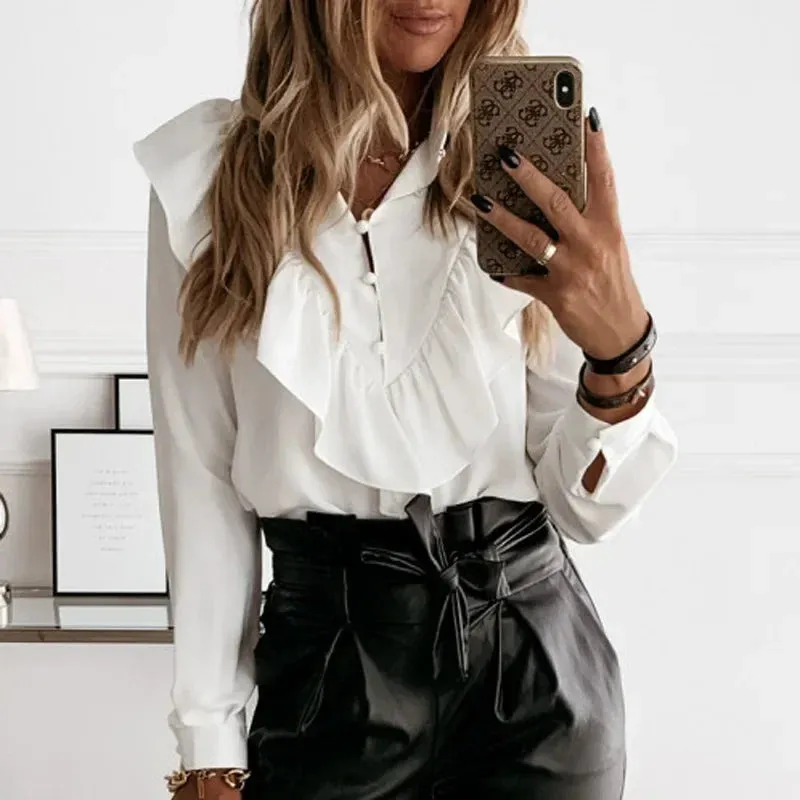 LVSANW 2024 Spring Blouses Vintage Women Casual Print Shirt Oversize Female Long Sleeve Tees Korean Fashion Top Summer Elegant Blouses