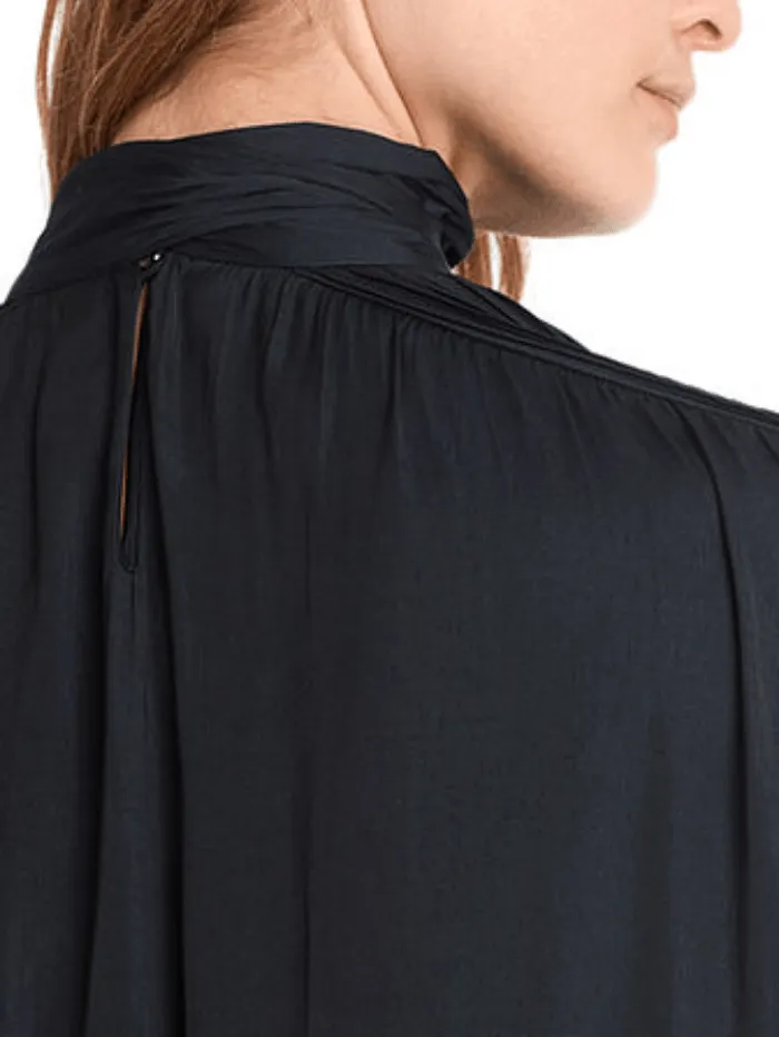 Marc Cain T Collections Midnight Blue Bow Neck Blouse RC 51.10 W19 COL 395