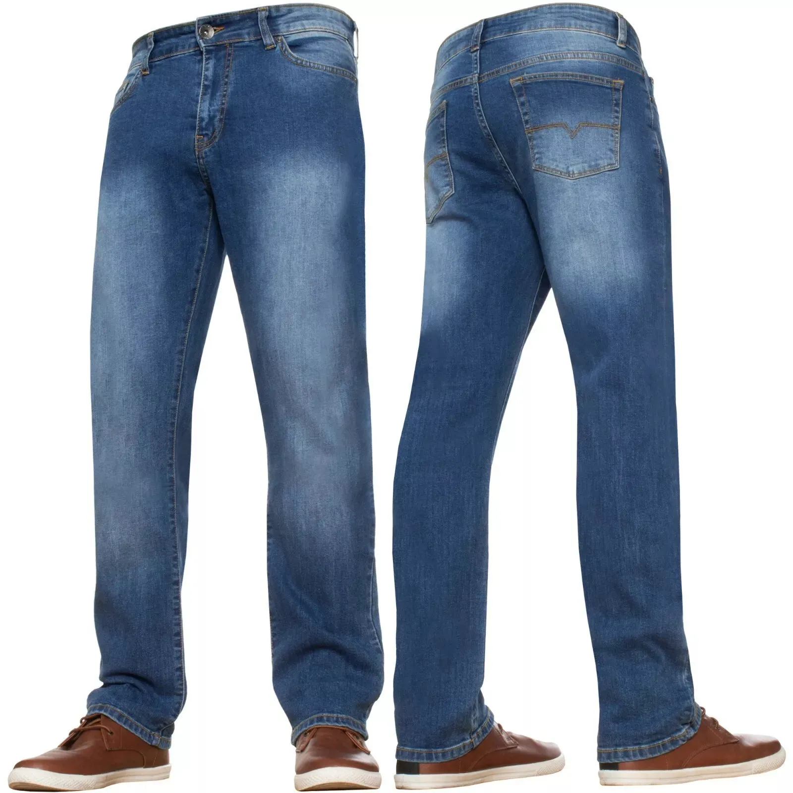 Mens Straight Leg Stretch Regular fit Jeans