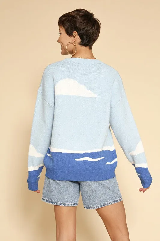 Miss Sparkling Lighthouse knit sweater