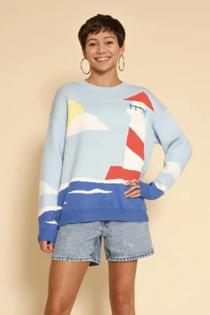 Miss Sparkling Lighthouse knit sweater