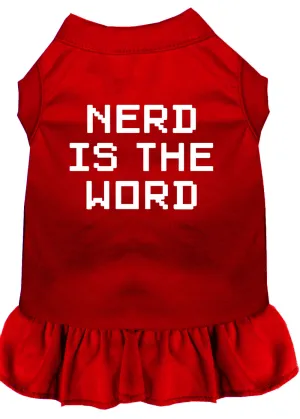 Nerd Is The Word Screen Print Dress Red Xxxl